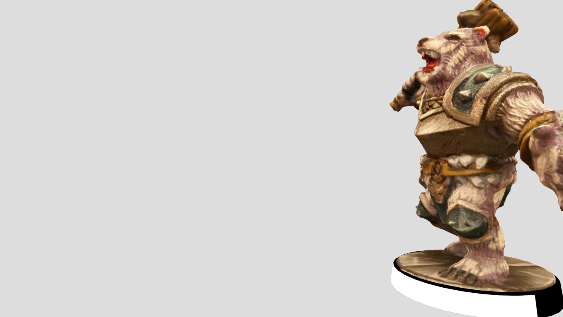 Model based on the Polar Warbear from the HeroQuest 2020 Frozen Horror expansion - Warbear of the Northlands - Duke Blitzein - Buy Royalty Free 3D model by Chad "Duke Blitzein" C (@chad_c) 3d model