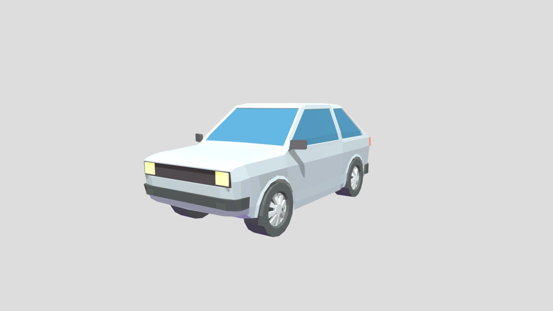 Low poly brazilian car - Gol Quadrado - gol quadrado - Low Poly - Download Free 3D model by HanabLS 3d model