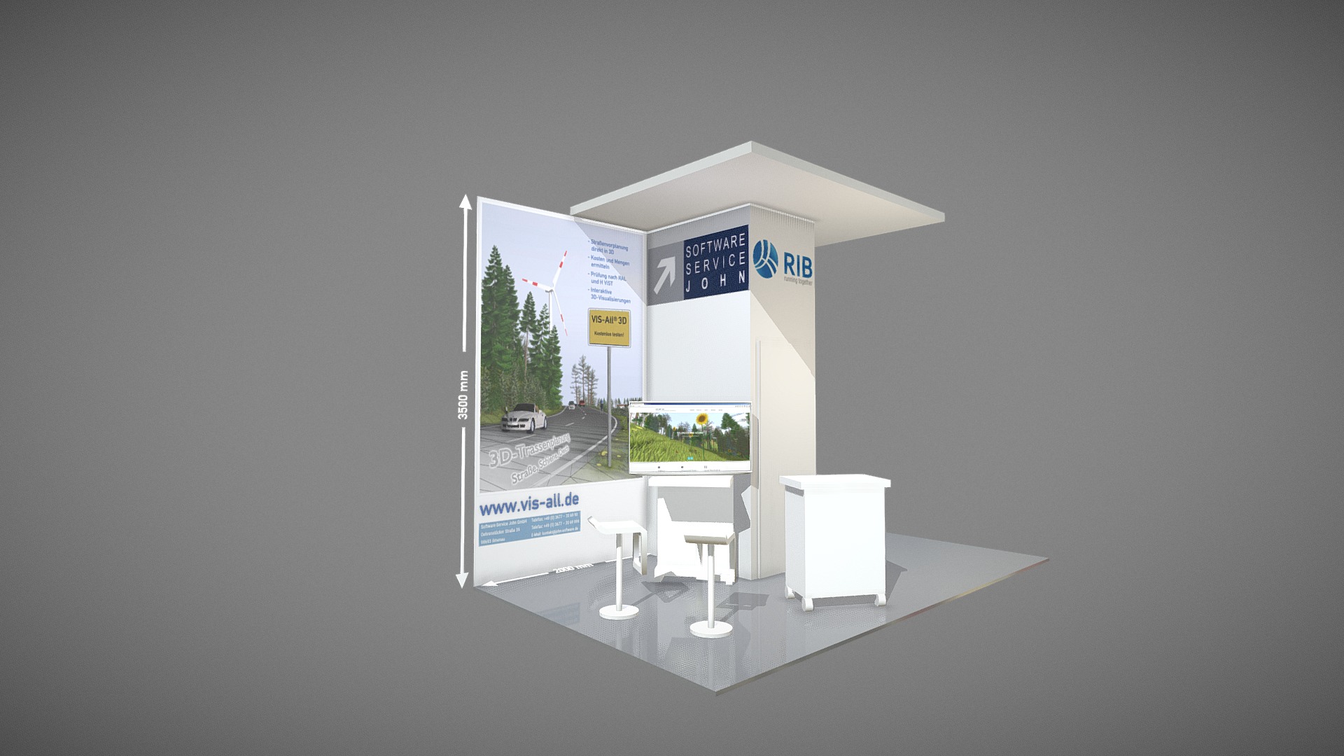 Unser Messestand Plakatentwurf für den Deutschen Straßen- und Verkehrskongress 2018 in Erfurt 3d model