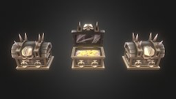 Treasure Chest 3 diablo, chest, treasure, props, unity, asset, stylized, fantasy