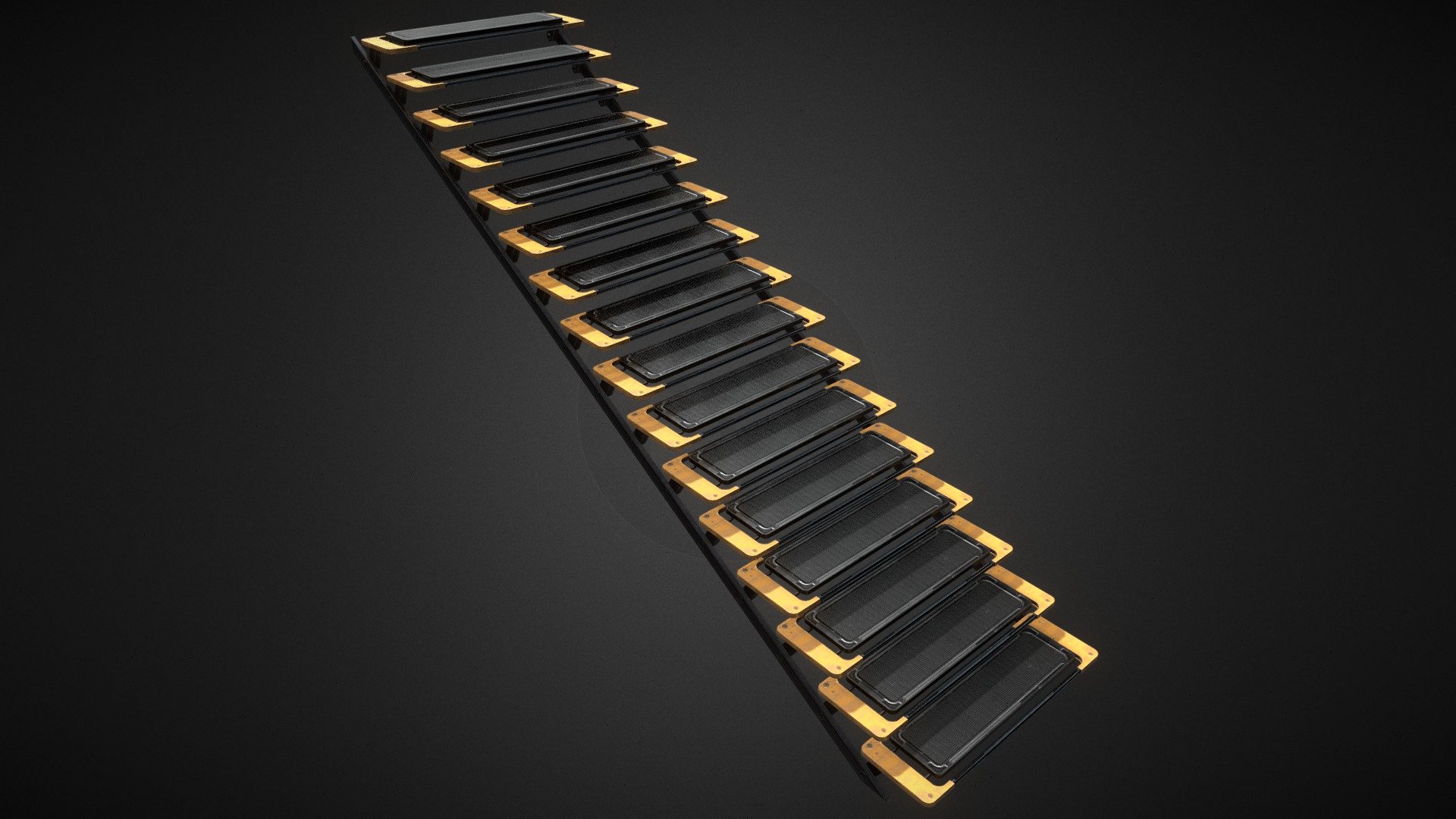 Staircase in the style of science fiction - Sci-fi stairs - 3D model by Scarecrow_original 3d model