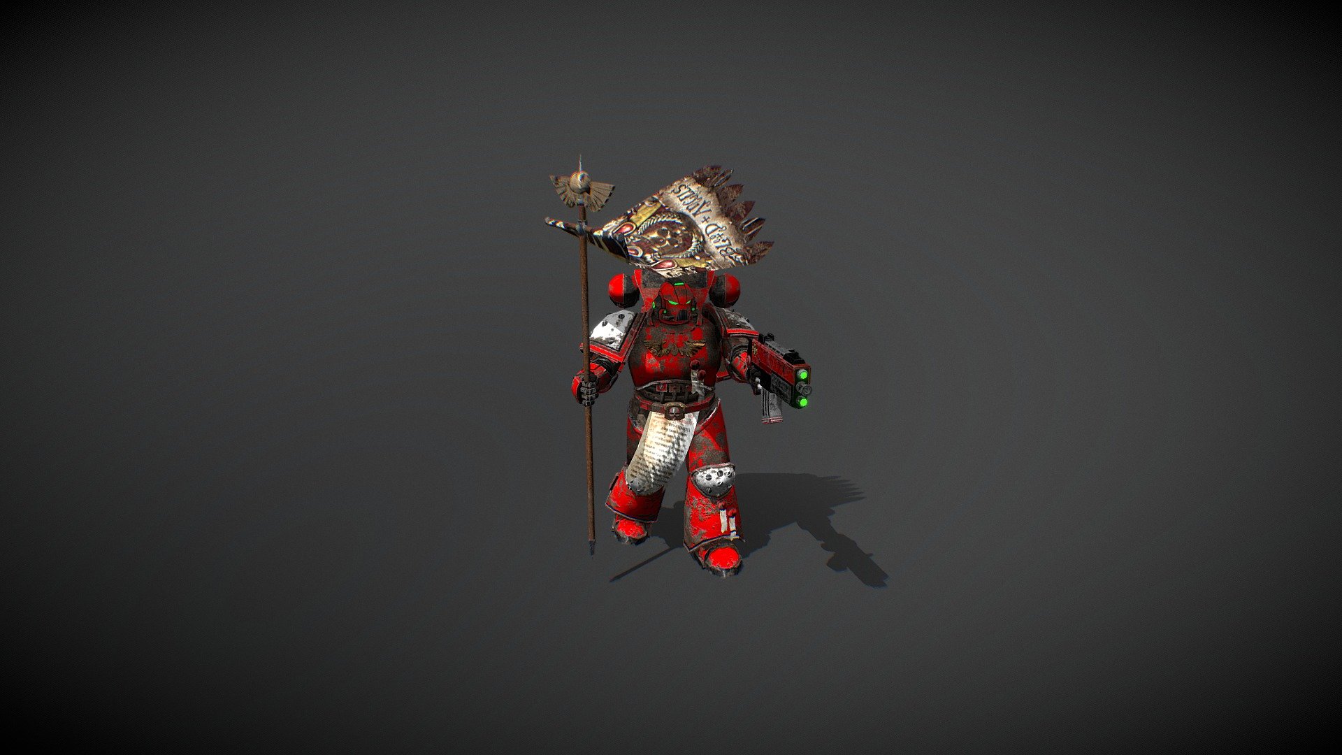 texture size : 
space marine - 1024 x 1024 
bolter - 1024 x 1024 
flag -2048 x 2048 - Space Marine - blood angel - Download Free 3D model by sanyaork 3d model