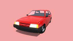 LADA Sputnik LOW POLY lada, russian, 80s, ussr, coupe, vaz, vaz2108, low-poly, vehicle, lowpoly, car, vaz-2109, lada-2109, lada-2108