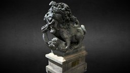 Lion-Statue-044F 旗津天后宮 lion, statue, photoscan, photogrammetry