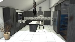 Kitchen Interior Design modern, 3dmodels, b3d, furniture, kitchen, 3dblender, blender3dmodel, kitchen-interior, blener3d, moderndesign, substancepainter, design