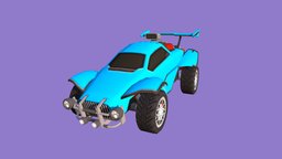 Low-Poly Octane soccer, videgame, low-poly-model, rocketleague, snapchat, octane, low-poly, lowpoly, car