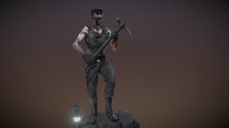 Old miner lamp, mine, miner, dirt, pick, old, coal, rock