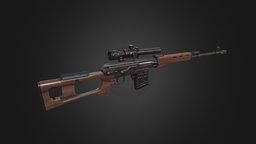 DRAGUNOV SNIPER d, fps, dragunov, sniperrifle, weapon3d, substance