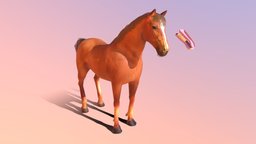 Golden Horse horse, 3dhorse, goldenhorse, horsewithdenture, horsewithtong, wildhorse, noai
