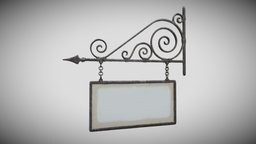 Sign quad, iron, insegna
