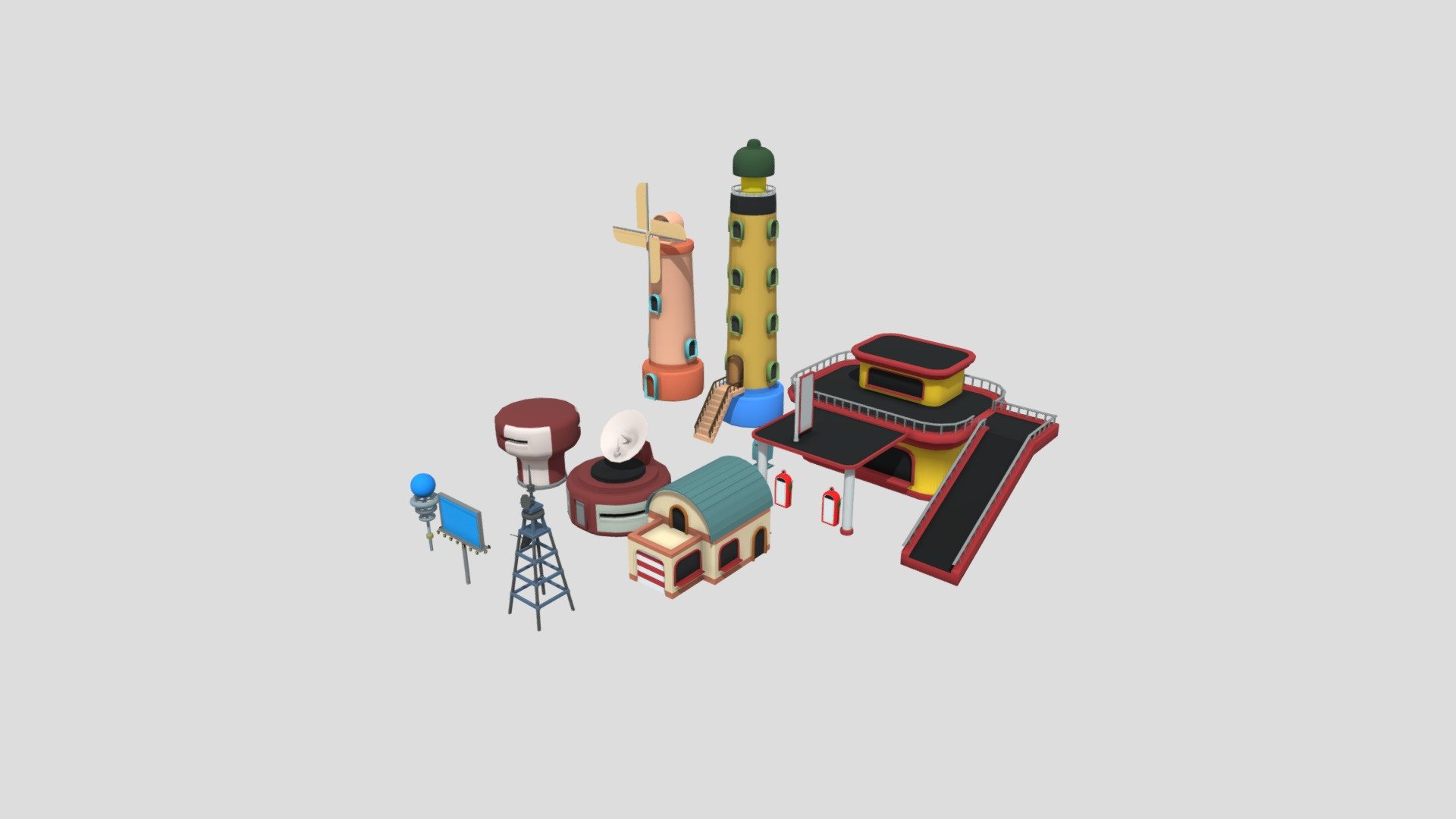 Environment design for hyper-casual games - Environment design for hyper-casual games - 3D model by alperanoguz 3d model