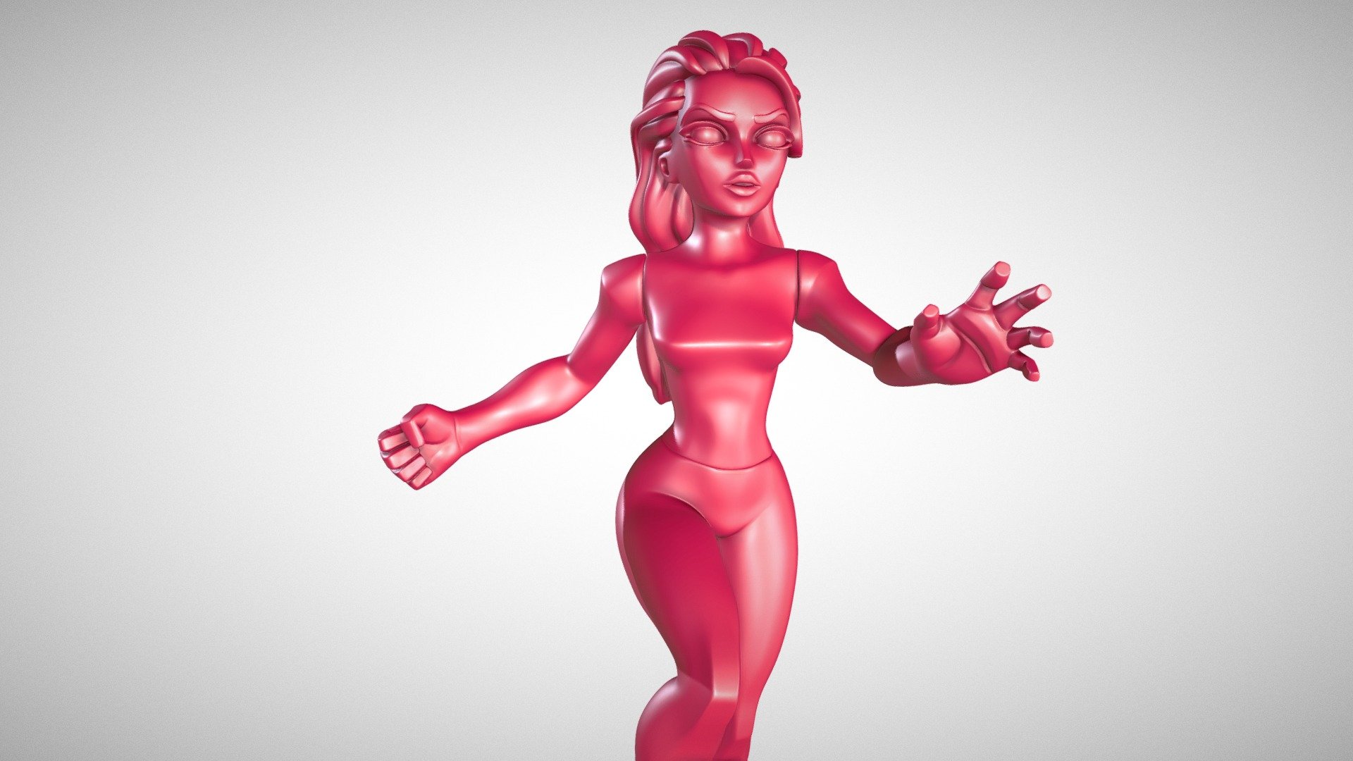 Downloadable character for print. Based on the infinity art style. Arms, Legs and head are separate parts from torso. Floor, and base are also separate. File is downloadable, but not fully print ready. Scaling and other preparations might be needed 3d model