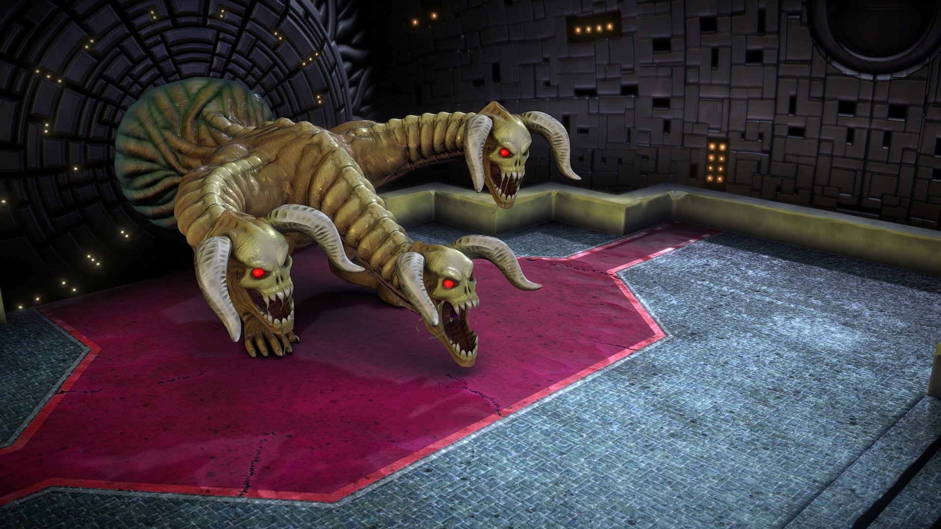 It's My Rendition of Dark Dragon from the original Shining Force - Dark Dragon ~ Shining Force - 3D model by Simpletones 3d model