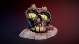 Haunted House challenge, haunted, scary, skullhead, substancepainter, blender3d, skull, zbrush, halloween, hauntedhousechallenge