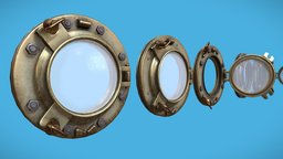 Vintage Ship Portholes Type A windows, window, brass, nautical, liner, porthole, ship, ocean-liner, ship-part, ship-porthole, corroding