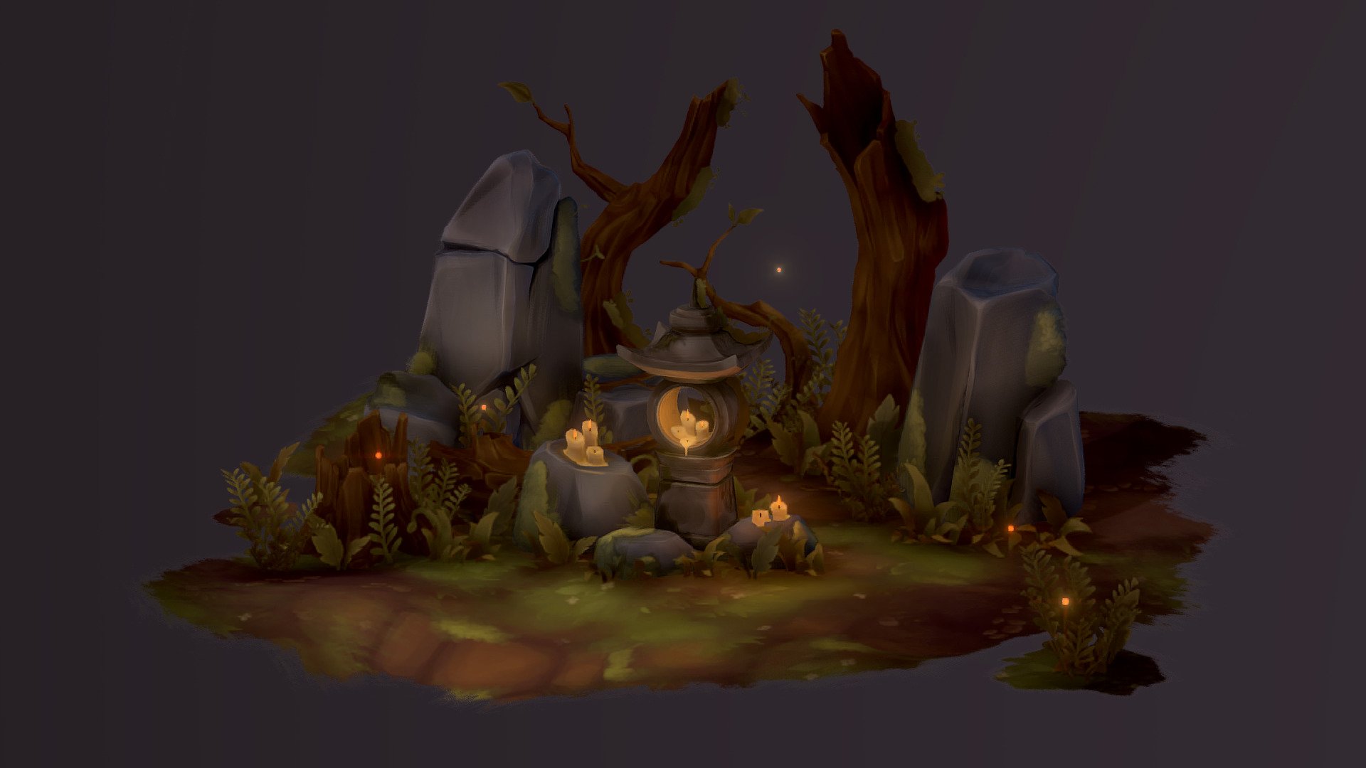 This is one of my latest projects made to practice handpainting textures and stylized modelling.
The textures were painted in 1024x1024 in Krita and 3D Coat.
Diffuse map and normal map only 3d model