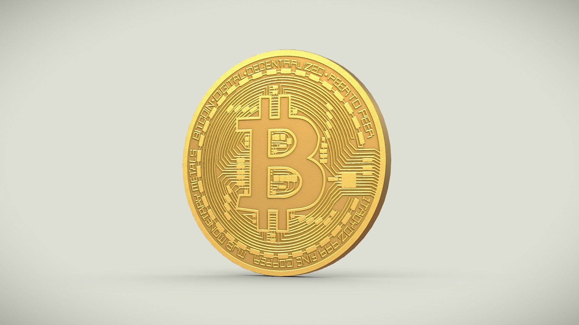 Detailed bitcoin - Bitcoin - Buy Royalty Free 3D model by markusenes 3d model
