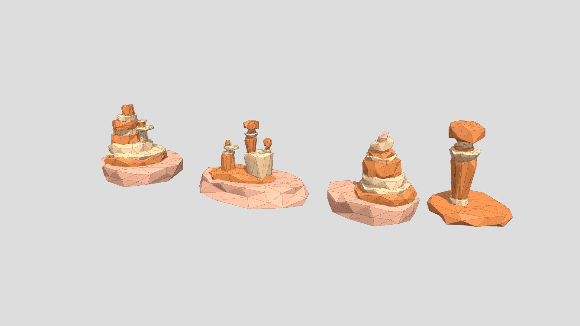 A collection of low poly models to create stylized flat shaded environments.

Ready for Virtual Reality (VR), Augmented Reality (AR), games and other real-time apps 3d model