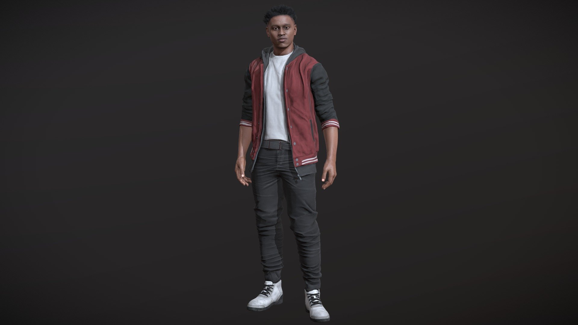 Athlete High School (Jock):
Complete archive in additional file.

Character in A-pose ( Game Version).




High details.

Highres unique textures.

Rigged.

Exported to Unreal ( migrate files). Use same standard unreal mannequin skeleton. Can handle the same animations as Unreal mannequin from marketplace.

Highres Texturesets.

Professional Uv Layout.

Character mesh.

Rigged, with high definition textures.

Texture types:




Albedo (Diffuse).

Normal.

Roughness.

Metallness.

ORM(Unreal Engine).
 - Athlete (Jock) PBR Game Ready - Buy Royalty Free 3D model by lidiom4ri4 3d model