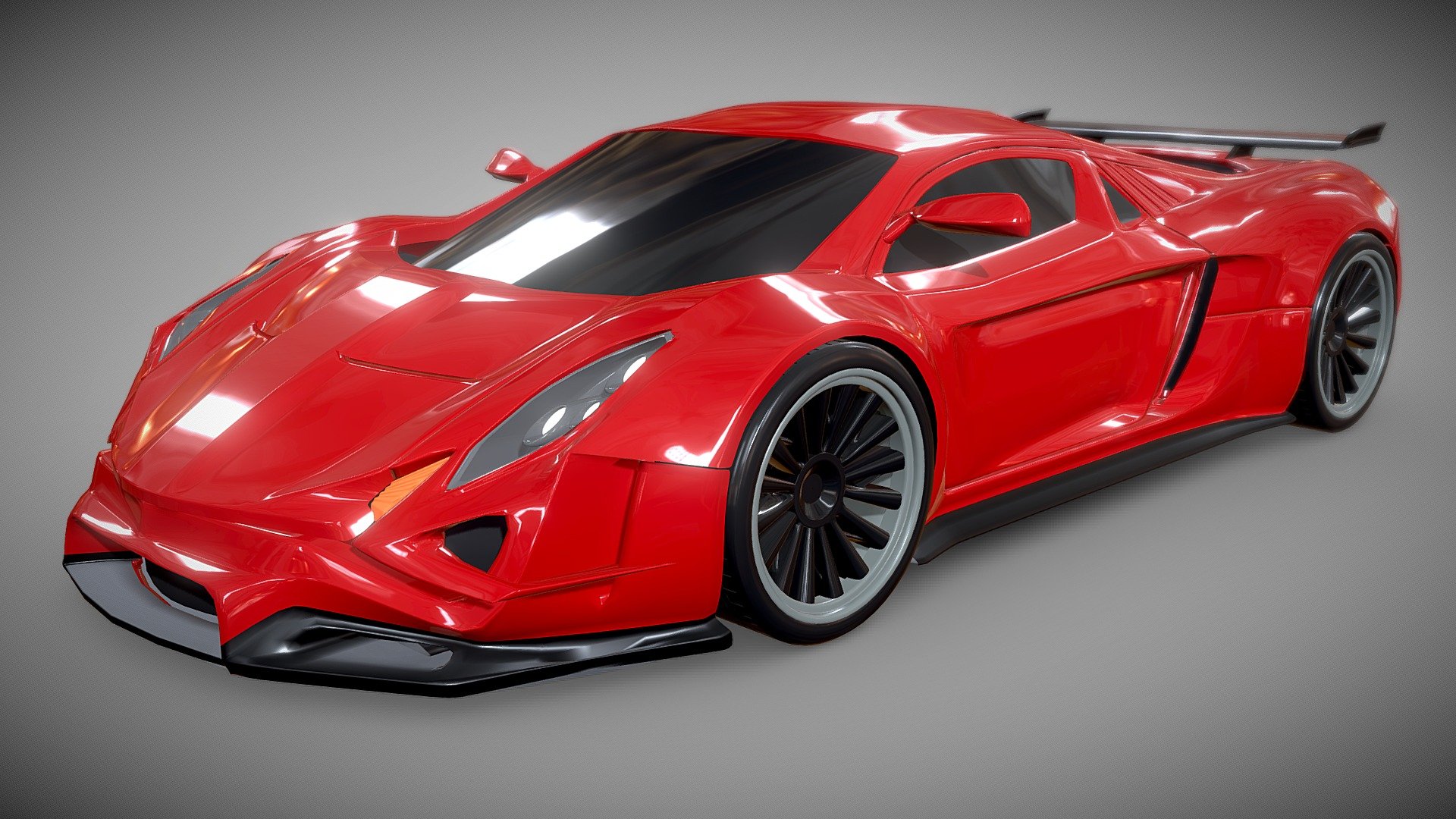 My older supercar concept a little redesigned(front headlights) and created with blender3d 2.78 software.Realistic renderings created with cycles rendering engine.Objects named by object and by material.Most of the objects are detached,but other parts you can unlink if you like.In blender file you can also turn off subsurface modifier and have 3d model with less polygons except tires and rims.There is only one texture for front and for rear grills included with files.Tire treads created from bunch of polygons,like rims too.Enjoy my supercar concept.You may ask me about different license.

obj file
verts: 183300
polys: 249644 - Efeos supercar concept - Buy Royalty Free 3D model by koleos3d 3d model