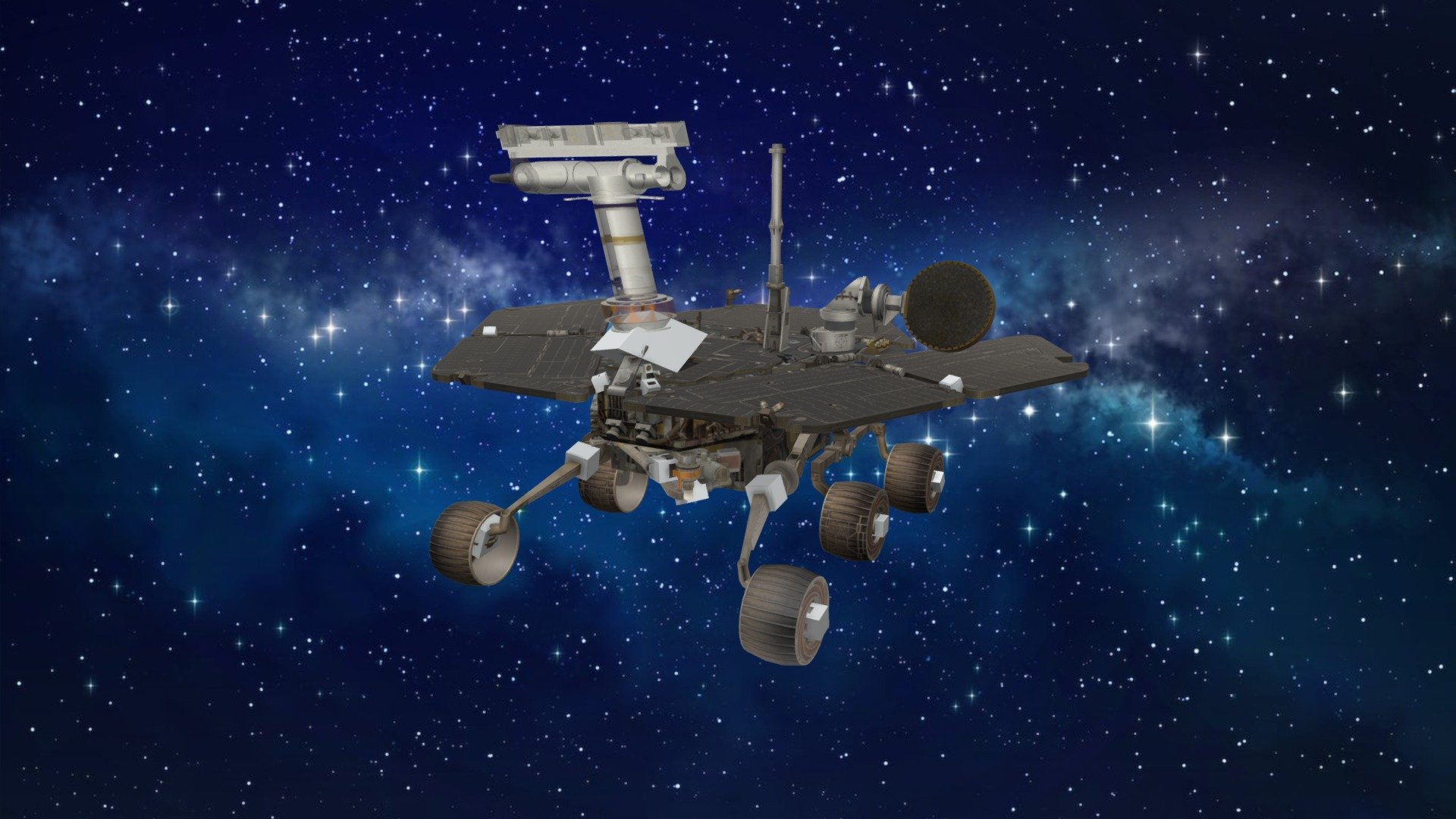 Opportunity, affectionately known as “Oppy,” was an robotic rover that significantly exceeded expectations during its mission on Mars. Launched in 2003 as part of NASA’s Mars Exploration Rover program, it arrived on Mars in 2004. Originally designed for a 90-sol (Martian days) mission, Opportunity defied all odds by operating for 5110 sols, equivalent to 14 years and 136 days, showcasing its remarkable longevity and resilience.

Throughout its mission, Opportunity achieved numerous milestones, including the discovery of meteorites, extensive explorations of craters, and successful navigation of challenging terrains. It covered a distance of 45.16 kilometers (28.06 miles), far surpassing its initial objectives.

However, Opportunity’s mission came to an end due to a massive dust storm that affected its power supply. Despite efforts to re-establish contact, the rover’s final communication was in June 2018. NASA declared the mission complete in February 2019 3d model