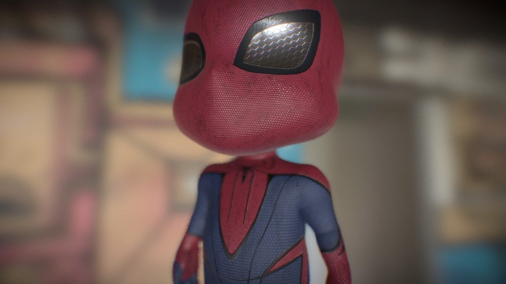 a cartoon version of spiderman - SPIDERMINI V2.0 - Download Free 3D model by r2studio 3d model