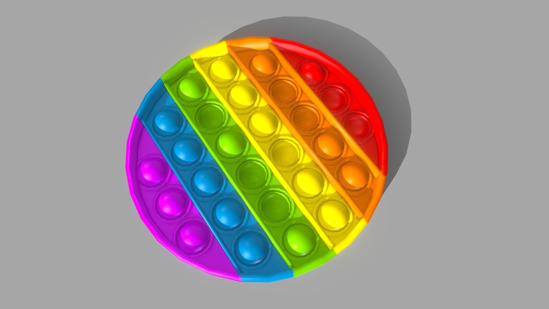 A pop it &ldquo;is essentially a silicone-based tray of half-sphere &lsquo;bubbles' that can be pushed in, thrilling kids with the resulting popping sound 3d model