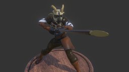 Tribal Bone Warrior down, tribal, warrior, fighter, soldier, orc, bone, medieval, top, guard, brawler, african, heroes, warfare, shaman, combat, might, zulu, substance, unity, unity3d, war, magic