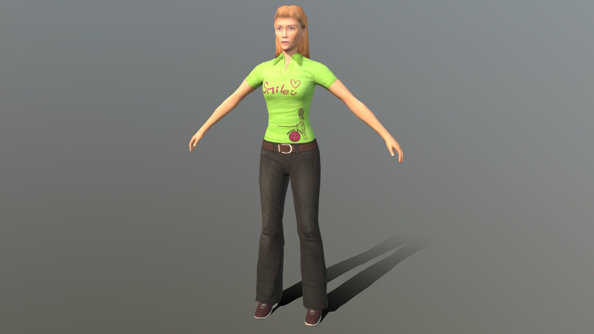 Rigged lowpoly Model, perfect for mobile and PC games. If you need a pack of 100 people, write to me 3d model