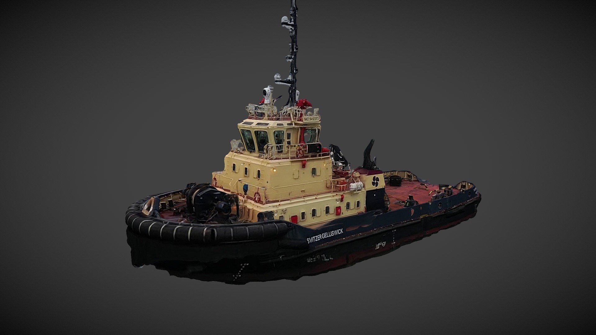 Today I processed this fishing boat in Agisoft software. I extracted 92 frames from a video and masked all of them and this is the result. I'm pretty happy it all aligned correctly!

Video link: https://www.youtube.com/watch?v=OoNCYMld5iw - Svitzer Gelliswick - Fishing boat 3D Scan - Download Free 3D model by Sircher 3d model
