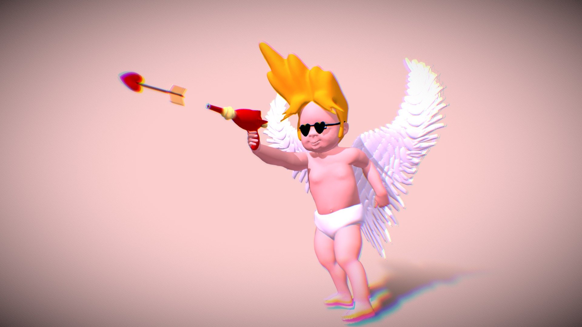 How Baby JOHNNY BRAVO CUPID shot his SHOT on VALENTINES night - Johnny Bravo Valentines day Cupid Version - Buy Royalty Free 3D model by Echaminya Juni Mbarani (@Echaminya) 3d model