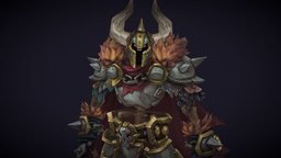 Skeleton Boss skeleton, handpaint, coat, airship, boss, frame_first, liubchuk, battlechaser, maya, character, creature