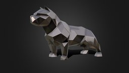 American Bully metal american, metal, bully, low, poly