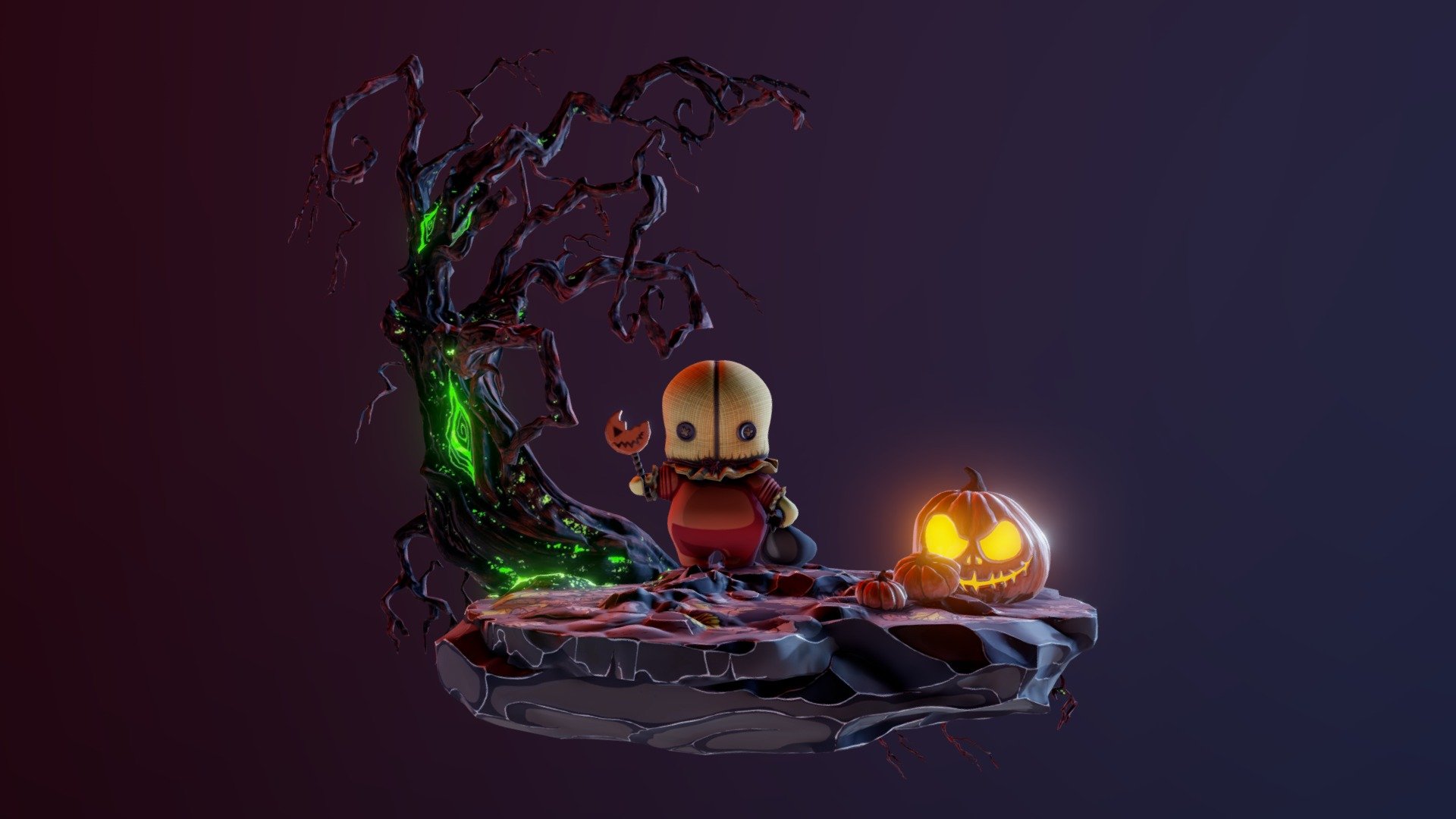 Halloween - Puga - 3D model by Maria Karnilova (@maria.karnilova) 3d model