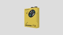 Sony Walkman WM-F5  Sports 1983 retro, sony, 1980s, walkman, highpolymodel, product-modeling, substancepainter, substance