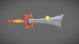 Stylized Ashbringer worldofwarcraft, ashbringer, bladed-weapon, substancepainter, weapon, maya, lowpoly, stylized