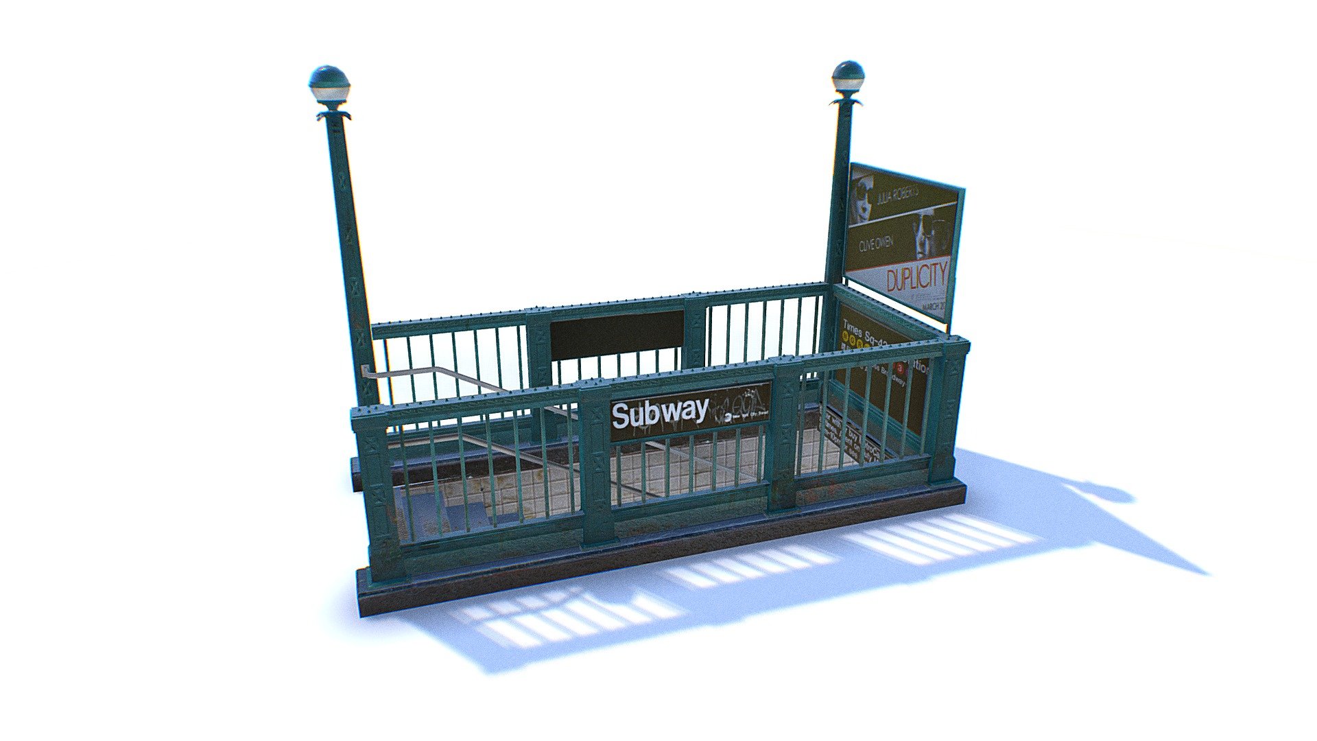Lowpoly New York Subway Entrance 3D Model - New York Subway Entrance - Buy Royalty Free 3D model by Omni Studio 3D (@omny3d) 3d model