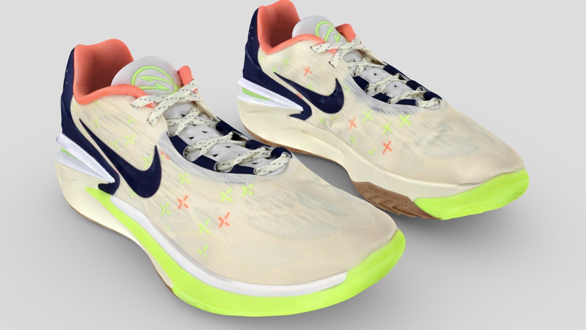 A Very Detailed scanned shoes with High-Quality .Reay to use in virtual try on project and game sim 4 or second life.

The Mesh is UV unwrapped.

4096x4096 difuse Texture Map jpg format，in the compressed file rar.

The textures is lighting baked,the texture is uploaded to preview images.

File contains :

FBX .OBJ .stl.collada(dae).Difuse map Texture(jpg format).

If you want to change the colorway of the shoes, it is easy to do it with photopshop. If you want to change the colorway or decrease the polycourt ,I am willing to do it.

This is a professional scanning agency, if you want any other shoes, Don't hesitate to tell me.It will helps a lot.we are available for custom shoes scan.

Don't forget to check my other sneakers,Have a nice day：） - Nike G T CUT 2 Basketball Sneaker - Buy Royalty Free 3D model by Vincent Page (@vincentpage) 3d model