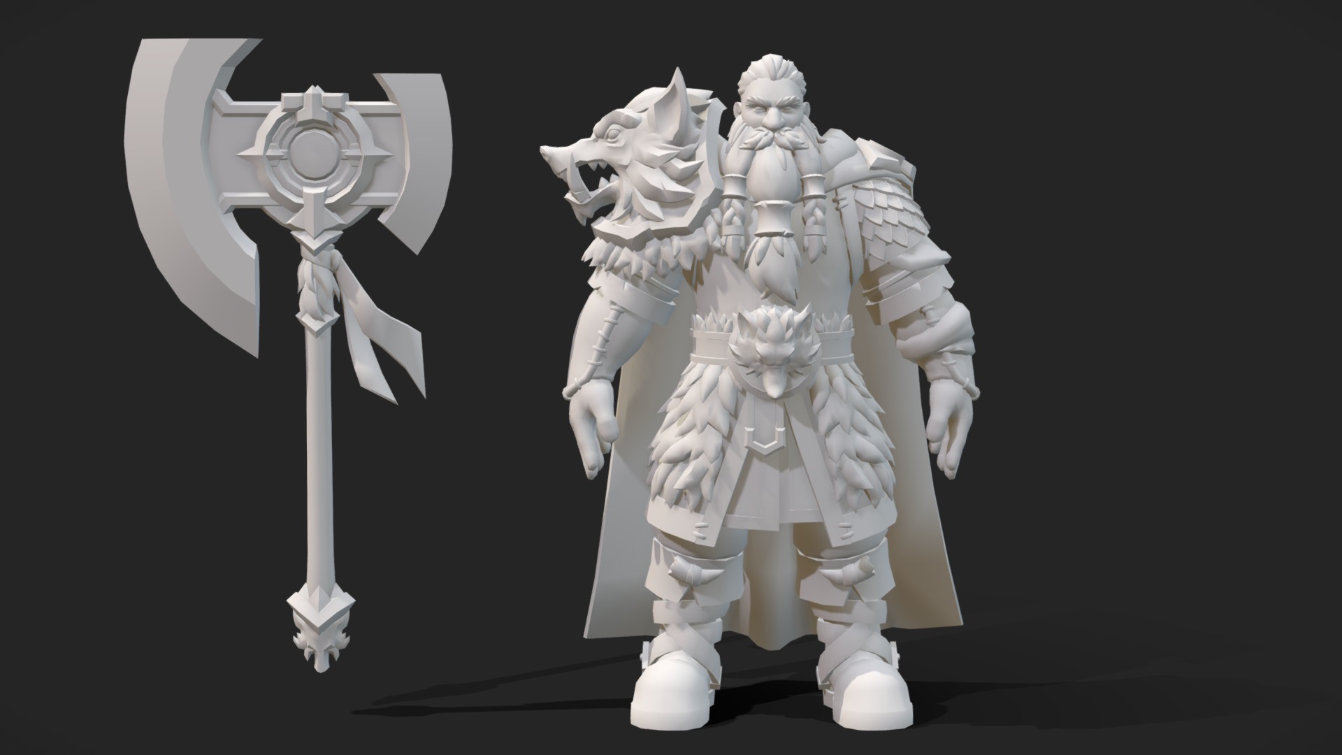 Iron Wolf - Topology 

High-poly sculpt: https://www.artstation.com/artwork/4PXzW - Iron Wolf - Topology - 3D model by bernardo cristovao (@bernardocristovao) 3d model