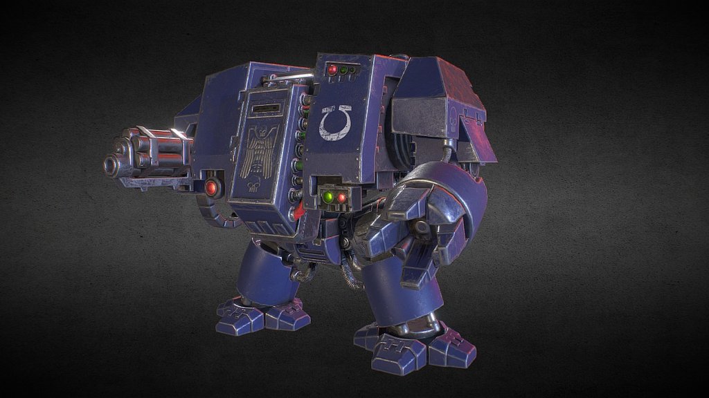 Warhammer 40k Dreadnaought. 
Soft I used:
Blender
Inkscape
Photoshop - Warhammer 40k Dreadnaought - 3D model by Vulture (@cent) 3d model