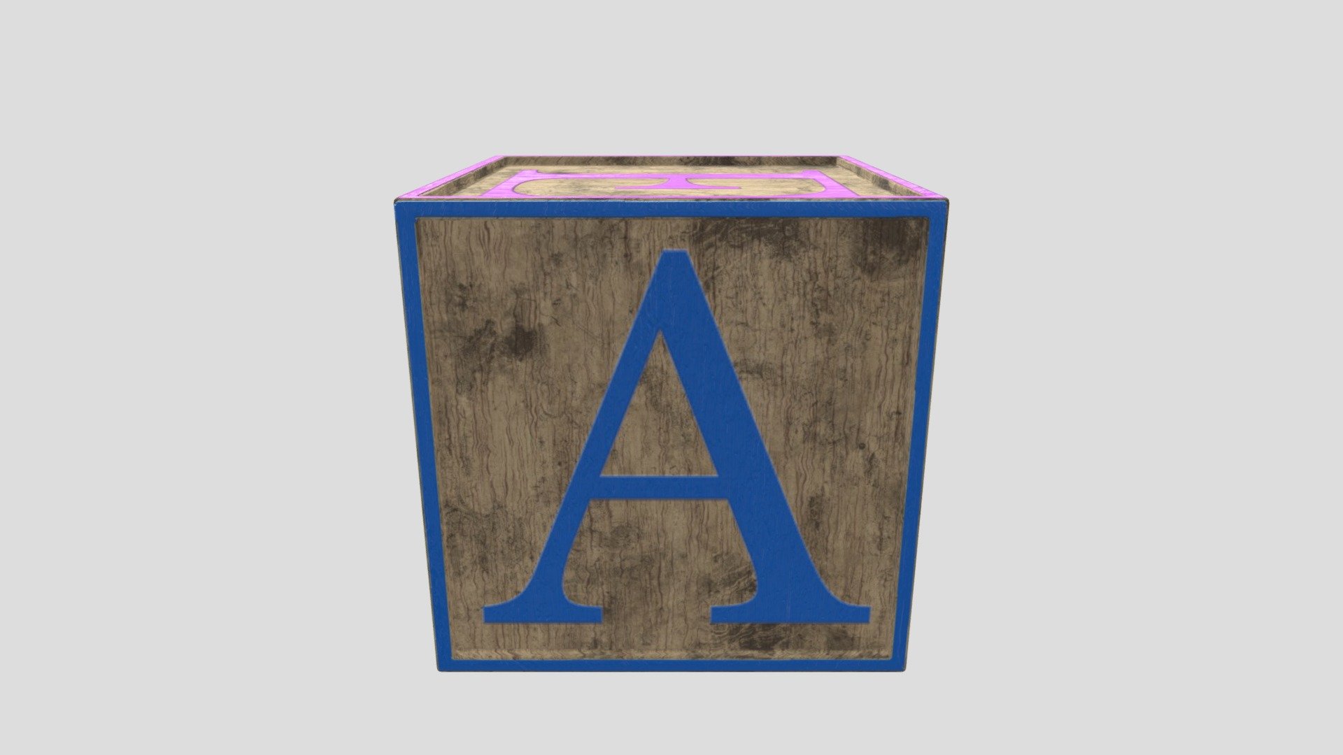 A wooden toy block - Toy Block - 3D model by jasonh2 3d model