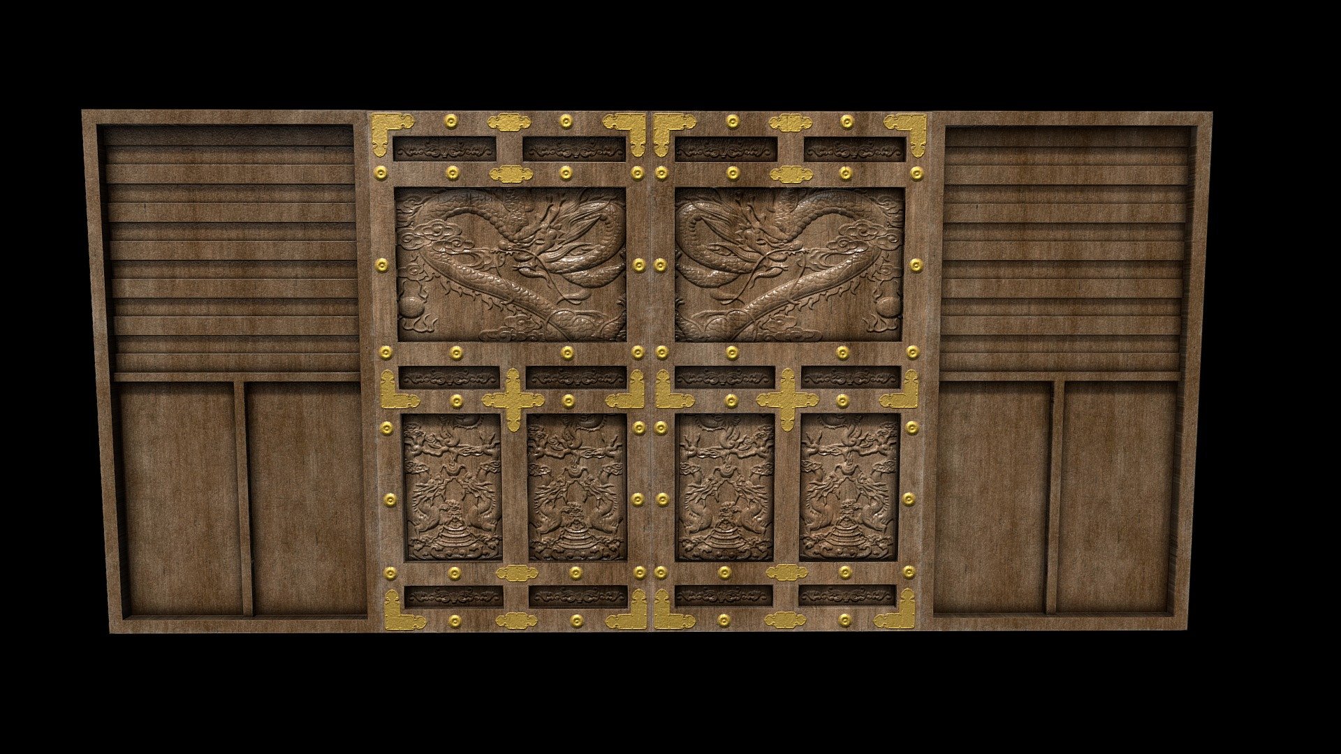 Japanese Period Edo Props - Main Entrance Door - Japanese Period Edo Props - Main Entrance Door - Buy Royalty Free 3D model by Handrews3D 3d model