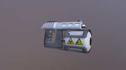 Blaster blaster, pistol, weapon, lowpoly, sci-fi, gun