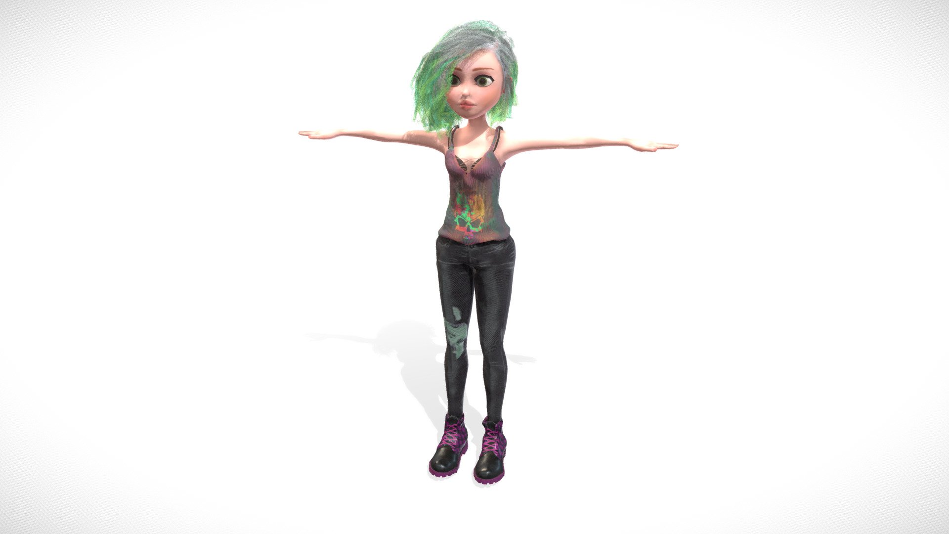 Facial Blendshapes

Facial Rigg

body Rigg

Digital painting in 3D Coat

PBR Textures ( 1024 px )

by Lucid Dreams visuals

www.luciddreamsvisuals.com.ar - Cute Toon Girl ( Rigged & Blendshapes ) - Buy Royalty Free 3D model by Lucid Dreams (@lucid_dreams_visuals) 3d model