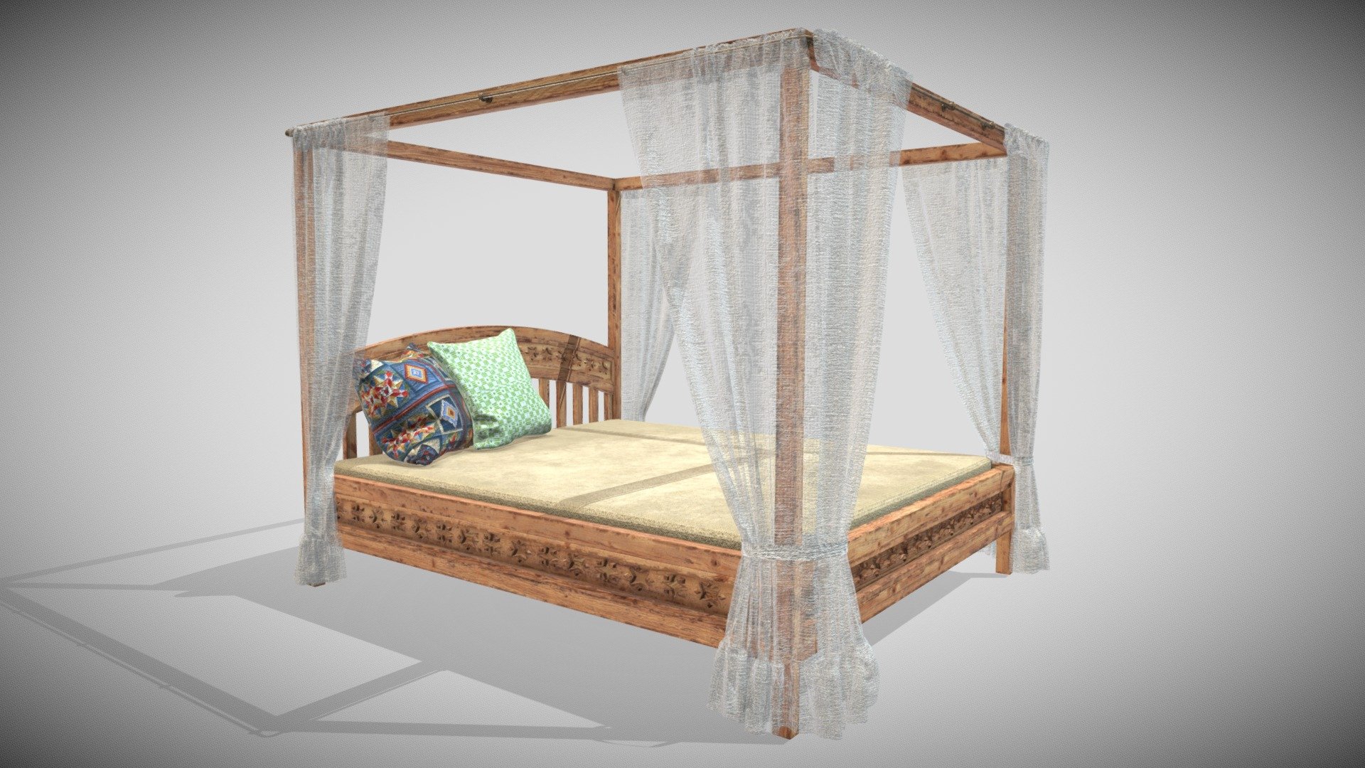 Different PBR Material Metalness
Indipendent AO
Quads - Smoothable - Bed - Letto Local - Buy Royalty Free 3D model by Francesco Coldesina (@topfrank2013) 3d model