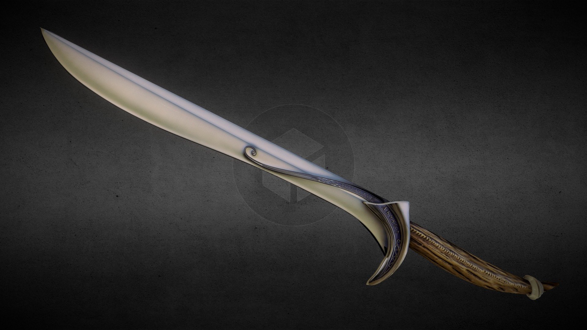 Weapon acquired by the Dwarf Lord Thorin Oakenshield from the Trolls' lair in The Hobbit.  Presumably Orcrist was like Glamdring and Sting in that &ldquo;being the work of Elvish smiths these swords shone with a cold light, if any Orcs were near at hand - Orcrist Sword - Lord of the Rings - 3D model by JDGameStudios 3d model