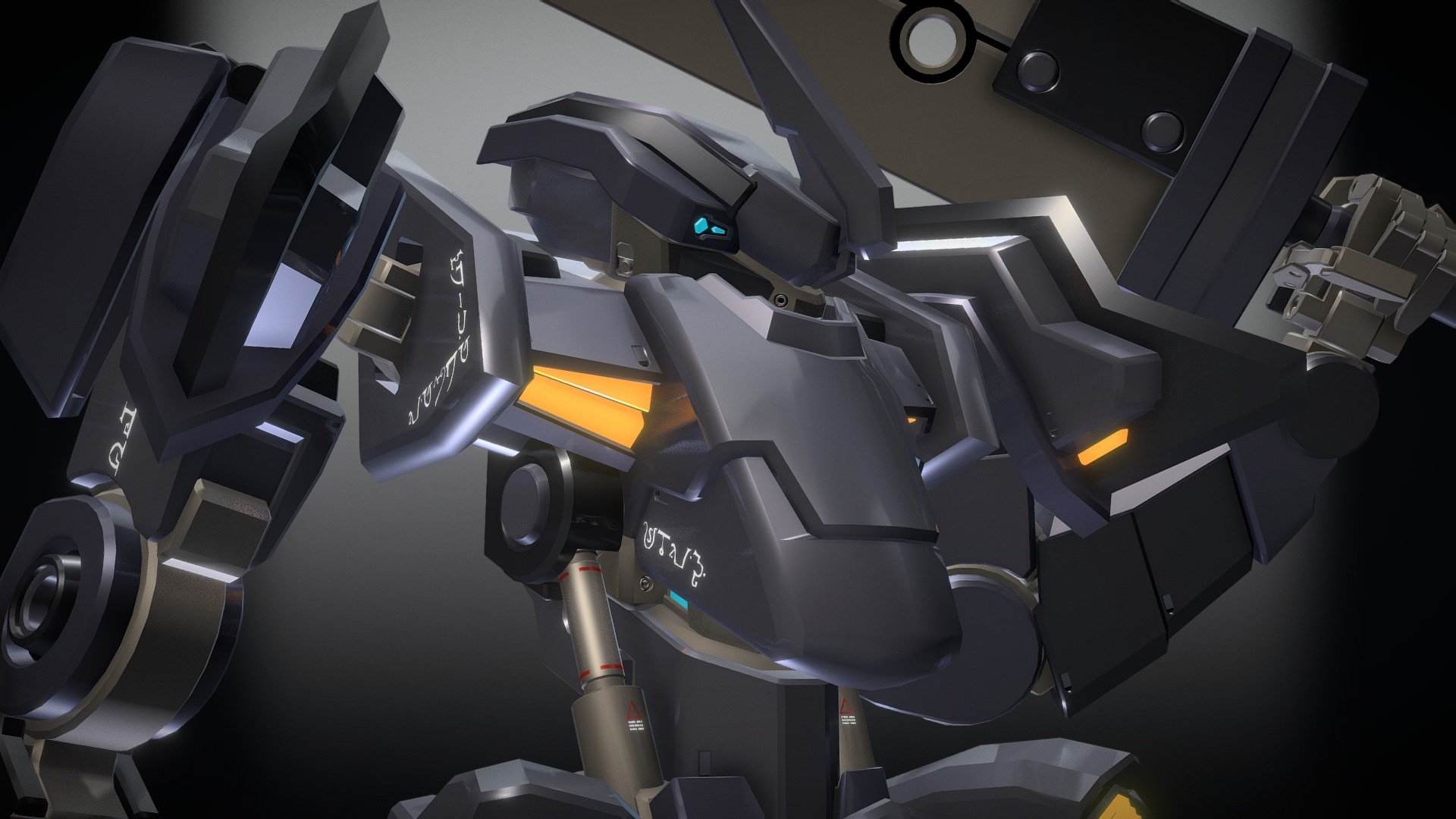 A new project using a new inner frame, referred to as Armatus. This particular variant is the Nocte. It's made for a fantasy-esque setting and is a technological evolution of golems and automata, controlled by a pilot from within. Many functions of the unit are supported by magic. It requires two pilots to function. I unfortunately cut the cockpit out of this particular variant of the model, but you can see the hatch right beneath the head.

Blender was not used to make this model, merely import it from Sketchup (Because importing from Sketchup causes the model to be really laggy) 3d model