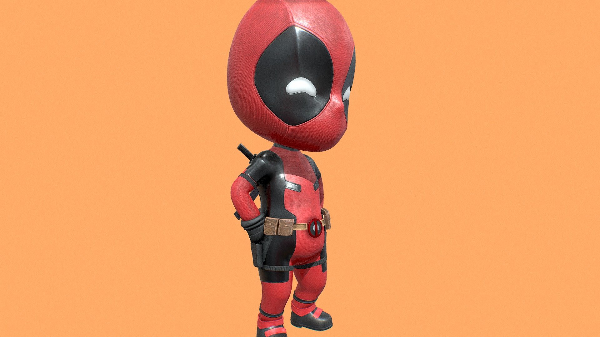 Checkout Chibi Deadpool FanArt - Dancing Chibi Deadpool - Buy Royalty Free 3D model by AneeshArts 3d model