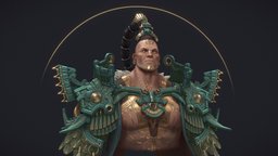 Zaculeu, The Master Architect realtime, 3dcoat, topogun, autodeskmaya, mayan-culture, substancepainter, substance, character, handpainted, gameasset, zbrush, fantasy, marmosettoolbag4, noai