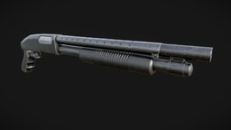 M58B magazine, game-ready, substancepainter, substance, weapon, asset, pbr, shotgun, gun, war